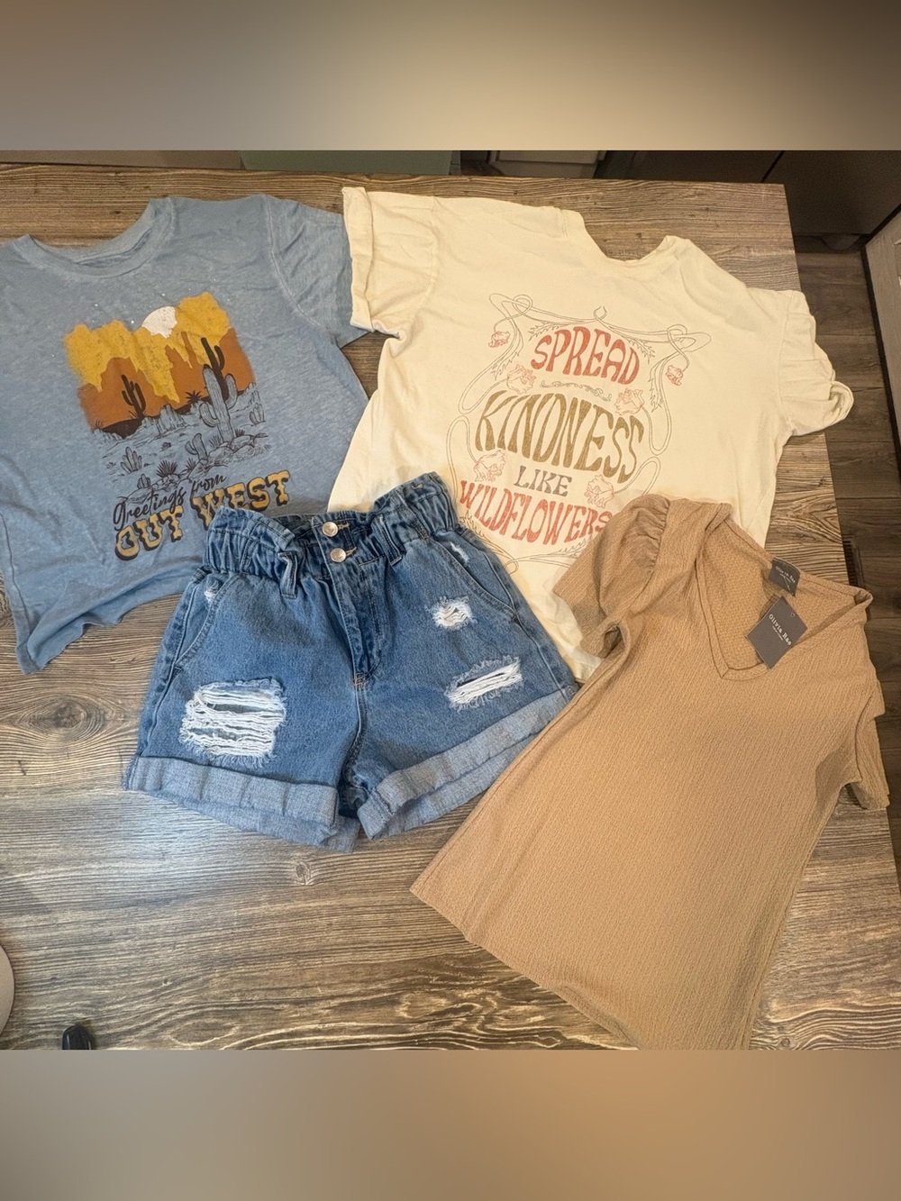 Summer bundle Women’s or Teens Clothing 3 tops/ 1 pair of shorts Size Small
